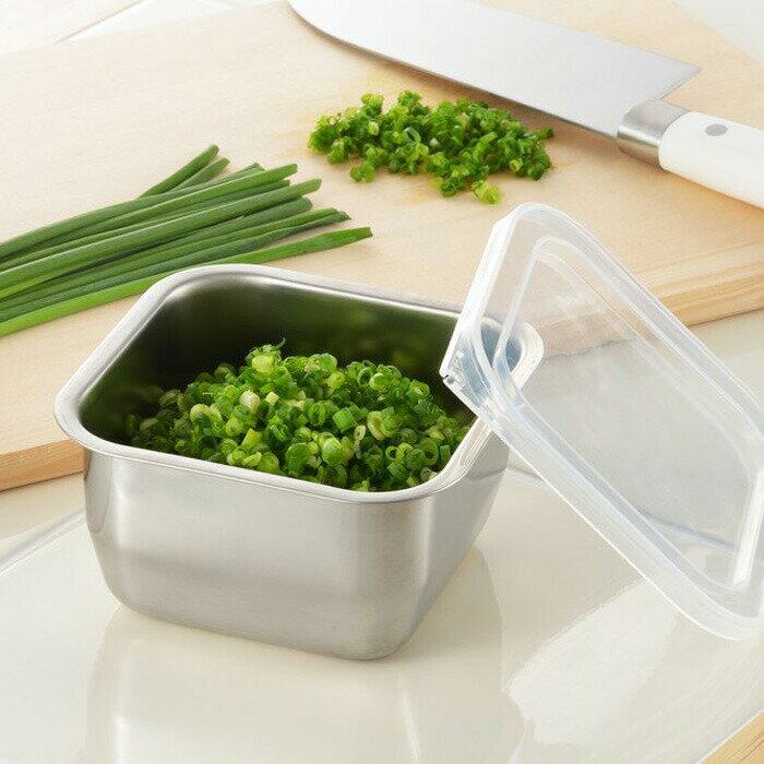 樂天商城 - おかずストッカー ミニ 保存容器 520ml ステンレス製 ステンレス キッチン用品 フードコンテナー キッチン雑貨 食品保存 バット 角型 冷蔵庫 下ごしらえ 便利 省スペース 重なる 収納