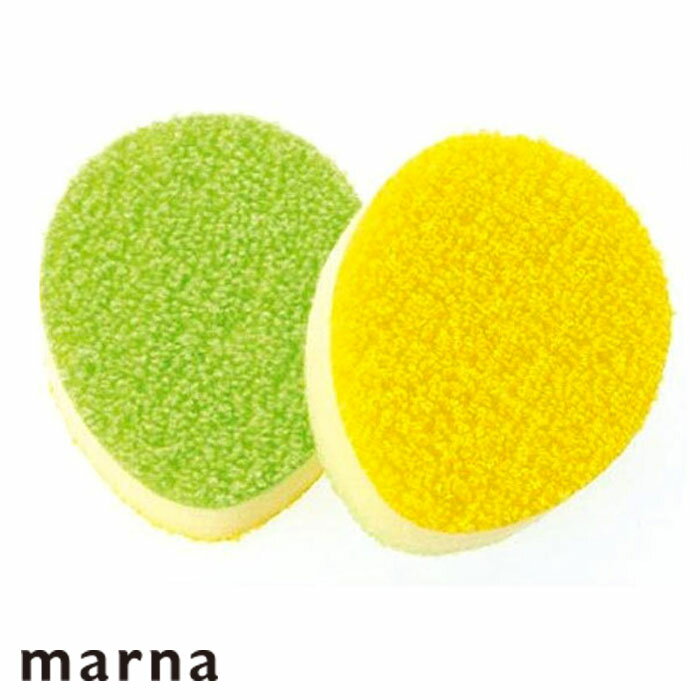 キッチンスポンジ マーナ 茶しぶ落とし 2個入り MARNA これは使える！ キッチン用 食器用スポンジ スポンジ 台所用スポンジ 台所スポジン 両面使用 両面使える 日本製 食器用 皿洗い グラス用 食器洗い 水アカ 茶シブ キッチン用品 小さい ミニ
