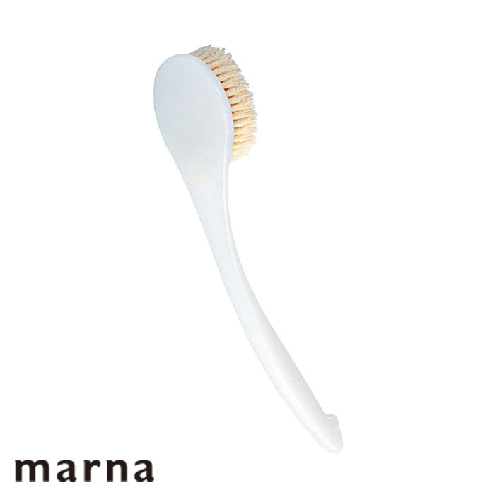 ボディブラシ マーナ MARNA ボディーブラシ 背中ブラシ ソフトブラシ ボディタオル 日本製 バスグッズ バス用品 ボディータオル 握りやすい ボディケア お手入れ スキンケア 風呂用品 ボディスポンジ 浴用タオル