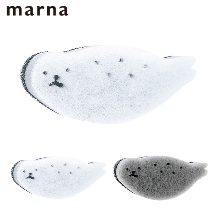 Rakuten - キッチンスポンジ スポンジ 台所用スポンジ MARNA マーナ アザラシスポンジ キッチン雑貨 食器用スポンジ 食器洗い 食器用 皿洗い シンク用品 キッチン小物 キッチングッズ キッチン用品