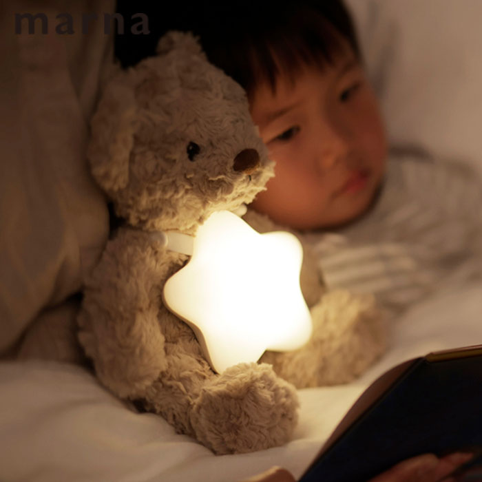 ナイトライト ライト 照明 LED 絵本ライト MARNA おやすみライト えほんライト 星形 読み聞かせ 絵本 ..