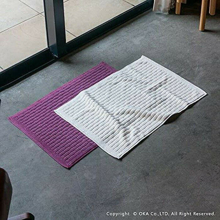 バスマット タオル地 抗菌 風呂マット 足ふきマット Ag＋ブリーク 40×60cm タオルバスマット 銀イオン ..