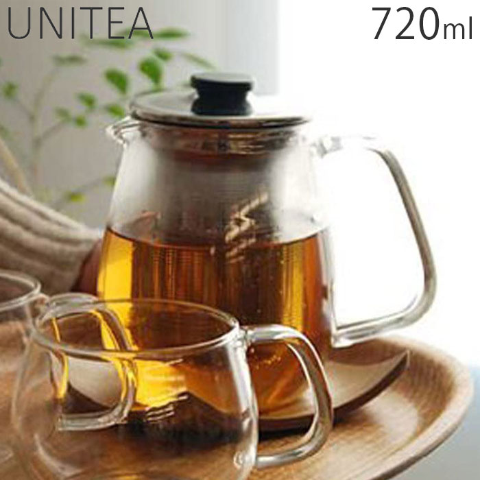 キントー KINTO ティーポット 耐熱ガラス 720ml L UNITEA ユニティ ステンレス ステンレス蓋 ガラスポット 急須 ポット 紅茶ポット ガラス 茶こし付き 食洗機対応 食器 紅茶 ハーブ おしゃれ シンプル キッチン用品