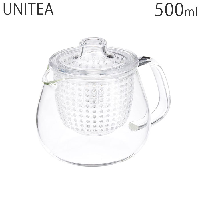 Rakuten - ティーポット セット おしゃれ 500ml 紅茶ポット 急須 耐熱ガラス製 茶こし付き プラスチック蓋 KINTO キントー UNITEA ユニティ S プラスチック ガラスポット ポット ガラス 食洗機対応