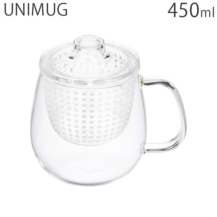 ティーカップ 耐熱ガラス 紅茶ポット ガラス 450ml 茶こし付 KINTO キントー UNIMUG M ユニティ クリア 22912 ポット 食洗機対応 急須 ガラスポット