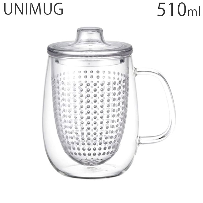 ティーカップ 耐熱ガラス 紅茶ポット ガラス 510ml 茶こし付 KINTO キントー UNIMUG L ユニティ クリア..