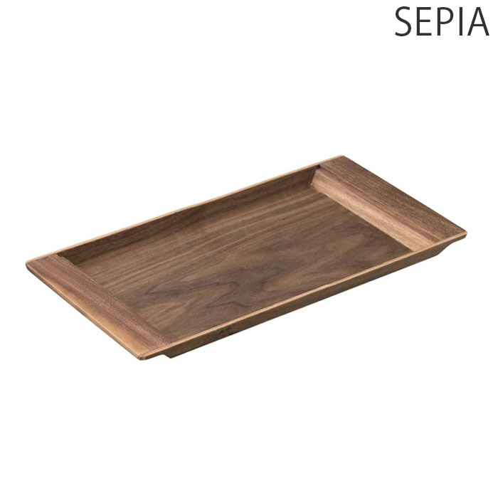 樂天商城 - トレー 木製 おしゃれ キントー 木目調 北欧 お盆 滑り止め KINTO SEPIA ノンスリップ トレイ 36x18cm 21743 すべり止め加工 木製トレー ウォールナット 食器