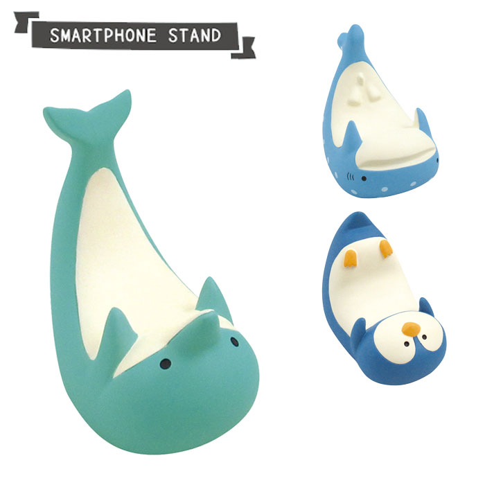 樂天商城 - スマホスタンド おしゃれ かわいい 携帯スタンド じんべえざめ イルカ ペンギン 海の生き物 デコレ スマートフォンスタンド スマホホルダー スマホ立て デスク 携帯ホルダー 卓上 動物