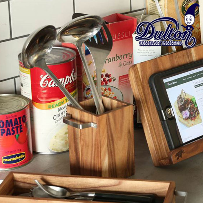 DULTON ダルトン カトラリースタンド アカシア 木製 K19-0108 キッチンツールスタンド キッチンツール立て ツールスタンド カトラリー立て 調理道具立て キッチンスタンド カトラリーポケット ペン立て 菜箸立て 天然木 おしゃれ