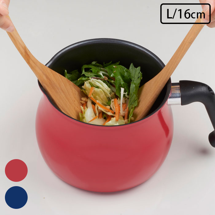 樂天商城 - 片手鍋 IH対応 蓋付き 約3L 鍋 アルミ マルチポット Lサイズ レッド ネイビー 天ぷら 揚げ物 炊飯 ガス火 直火 Tomay ミルクパン 片手なべ ポット 注ぎ口付き アルミポット 湯沸かし to may