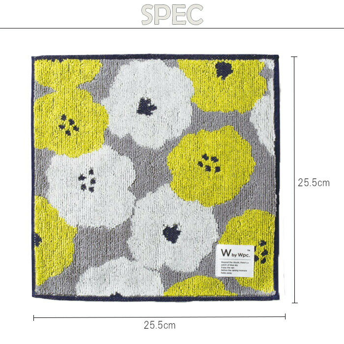 ハンカチタオル タオルハンカチ ハンカチ タオル ミニタオル Wpc. ワールドパーティー スタンダード レディース HANDKERCHIEF H01 花 北欧 フラワー 花柄 女性 鳥 かわいい おしゃれ ブランド ギフト プレゼント 通勤 通学
