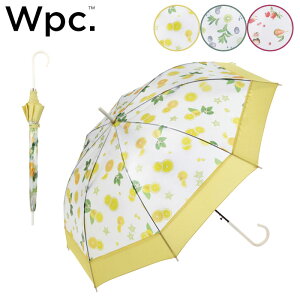 傘 レディース 長傘 ジャンプ式 ビニール傘 Wpc. おしゃれ かわいい ジューシーフルーツ フルーツ柄 雨傘 果物 撥水 軽量 丈夫 ワンタッチ 雨 梅雨 通勤 通学 グリーン レッド イエロー