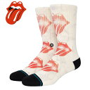 STANCE ソックス 靴下 ハイソックス クルー丈 スタンス SOCKS LICKS メンズ レディース A556C22LIC OFW ROLLING STONES コラボ クルーソックス 大人 かっこいい おしゃれ ブランド 誕生日 ギフト プレゼント メール便