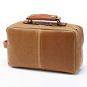 【ポイント10倍】木和田 Retro レトロ 2way クラッチバッグ セカンドバッグ ハンドル付き 日本製 キャメル 3822-CA