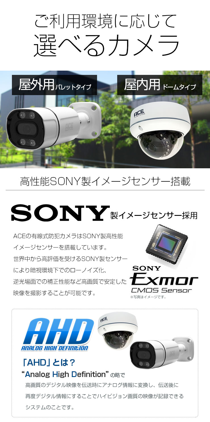防犯カメラ AHD カメラ単品【200万画素 高画質】【AHD対応録画機専用】 単品 追加用 屋外用 有線接続 監視カメラ【バレット3.6mm】【ドーム バリフォーカル】防水・防塵 赤外線暗視 monosupply-10000980 防犯カメラのモノサプライ サンプル画像2