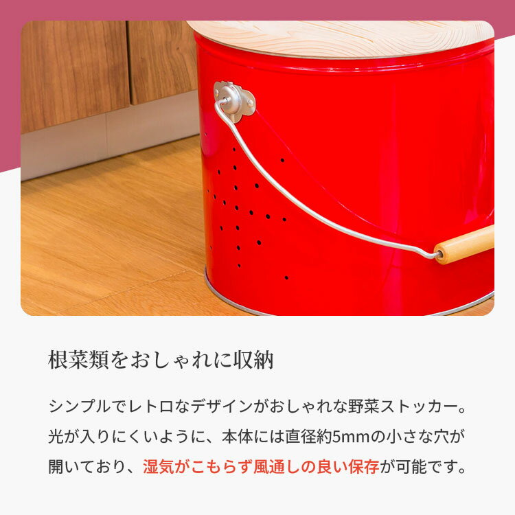 OBAKETSU オバケツ 野菜ストッカー 大サイズ 15L 日本製 フタ付き 野菜 根菜 保管 ...