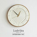 【2600円OFFクーポン】【正規販売店】INTERFORM インターフォルム Ludvika ルドヴィーカ ウォールクロック CL-4384 壁掛け時計 ウッド 木目調 ナチュラル 音がしない 静音