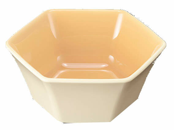 樂天商城 - 国際化工 マルケイ クリスタ 六角ボール 大 アイボリー/オレンジ・C G105 IOC メラミン食器 メラミンウェア