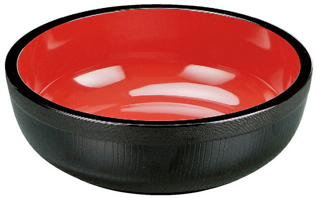 樂天商城 - メラミン食器 ABS外木目 新こね鉢 内朱天黒 A 尺2 福井クラフト