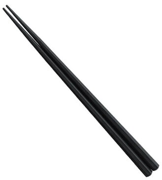 メラミン食器 SPS22.5cmえびす筋目六角箸黒OM 福井クラフト
