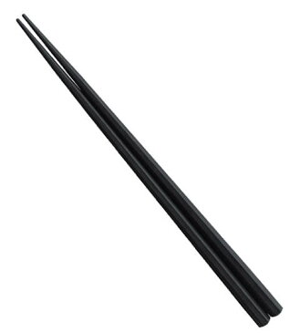メラミン食器 筋目六角箸 OM PBT 黒/22.5cm 福井クラフト