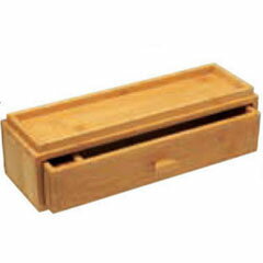 萬洋 カトラリー(食器)ケース 竹製 箸箱 カスター トレー付 23-004
