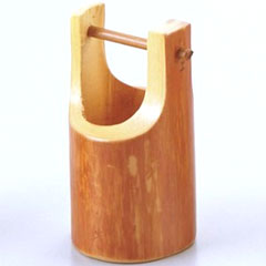 萬洋 卓上小物 楊枝入れ 杉 手桶 ヨージ立 24-303