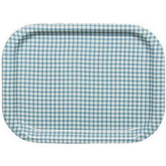 橋本達之助工芸 業務用 お盆 トレイ Rトレー チェック S 角 ブルー