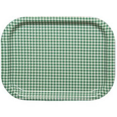 橋本達之助工芸 業務用 お盆 トレイ Rトレー チェック S 角 グリーン