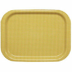 橋本達之助工芸 業務用 お盆 トレイ Rトレー チェック M 角 イエロー