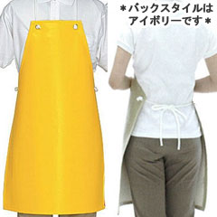 ジンナイ 業務用 シャバルバ ビニール レザー エプロン #6650 キイロ 黄色 イエロー