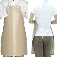 ジンナイ 業務用 シャバルバ ビニール レザー エプロン #6650 アイボリー