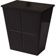 八幡化成 ゴミ箱 アンブルトラッシュ S フタ付 3L ブラック