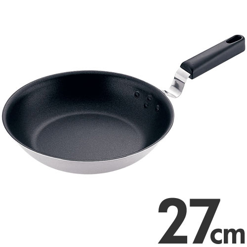 【CC】キッチン>フライパン>テフロン（フッ素）加工ビヨーン！クルッ！オムレツ・チャーハンをラクラク返せる！フライパンのハンドル部にバネ材を用いることによってオムレツ等の食材の返しがラクになりました。さらにバネの効果により返しの際の手首や腕への負担が軽減され、調理現場の合理化を実現！＊画像はイメージです。メーカーイケダ商品外寸(mm)292×59材質・原材料【本体】アルミ合金（3コートフッ素樹脂加工）、【ハンドル】ステンレスバネ材、シリコン樹脂生産国日本キッチン雑貨>調理器具>フライパン>その他