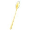 口あたりやさしいスプーン 一体深型 小 イエロー