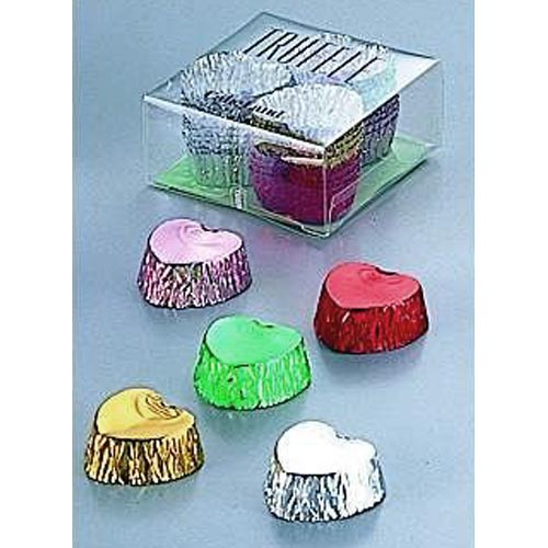 タイガークラウン 製菓用 ミニチュアアルミ ハート型 30枚入 No.1141