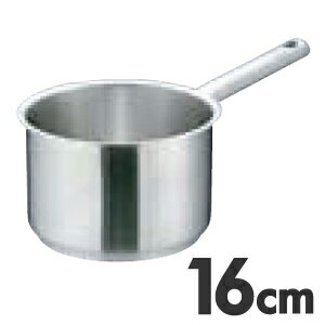 Ih/Gas Compatible - MuranoInduction ムラノ インダクション IH対応 18-8ステンレス 片手深型鍋 蓋無 16cm