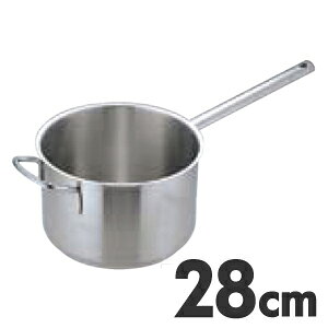Ih Compatible - MuranoInduction ムラノ インダクション IH対応 18-8ステンレス 片手深型鍋 蓋無 28cm