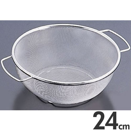 樂天商城 - ミネックスメタル 18-8 ミネックスざる A型 ハンドル付・脚部スポット止め 24cm V-407