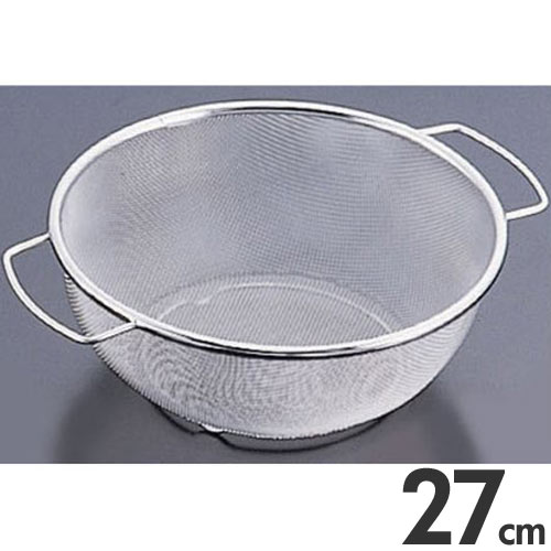乐天商城 - ミネックスメタル 18-8 ミネックスざる A型 ハンドル付・脚部スポット止め 27cm V-408