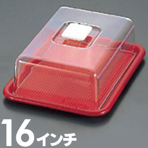 乐天商城 - ケーキ用トレイ ラブリーハット 角ケーキフード 16インチ 特大 MT-541 レッド