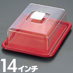 樂天商城 - ケーキ用トレイ ラブリーハット 角ケーキフード 14インチ 大 MT-542 レッド