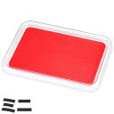 曙産業 トレー クリア マジックトレー 滑り止め付 角 ミニ 150×111mm レッド MT-1043 レッド