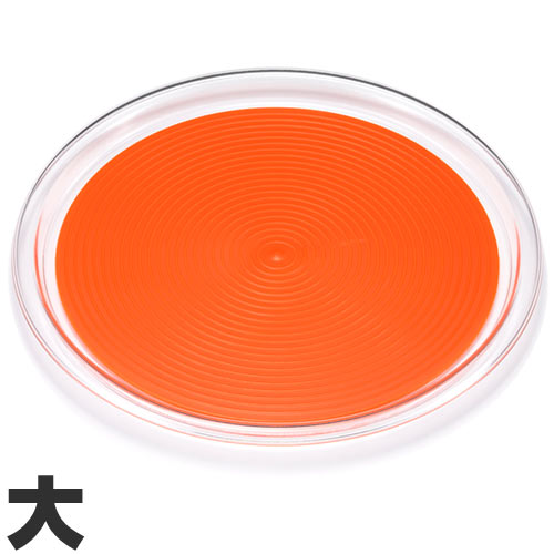 乐天商城 - 曙産業 トレー クリア マジックトレー 滑り止め付 丸 大 14インチ(直径337mm) オレンジ MT-1054 オレンジ