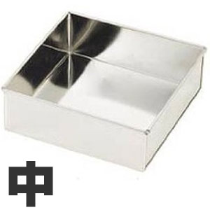 ブリキ 角型デコレーション型 中