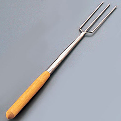 木柄チョコレートフォーク 3本先