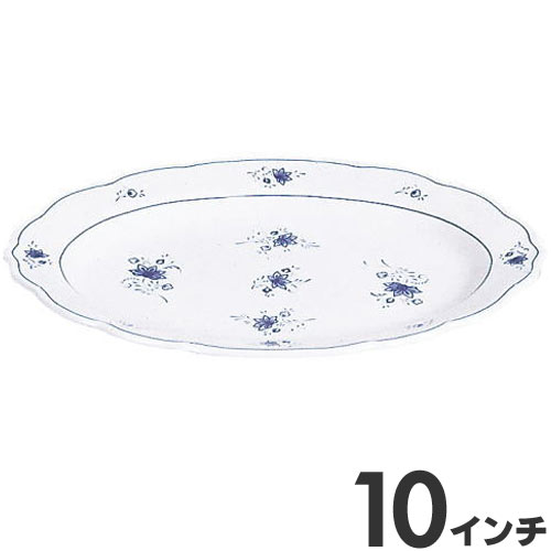 樂天商城 - エンテック メラミン食器 ビューティフラワー 小判皿 10インチ BF-11
