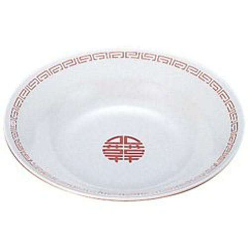 乐天商城 - エンテック メラミン食器 瑞祥 新型 冷麺皿 外赤/内白 CA-19