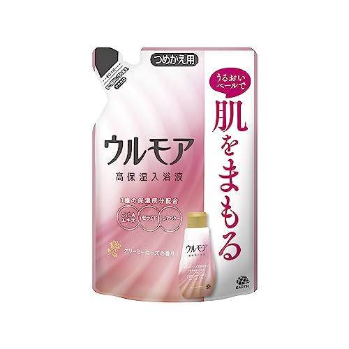 ウルモア高保湿入浴液クリーミーローズの香りつめかえ 容量480ML アース製薬 入浴剤
