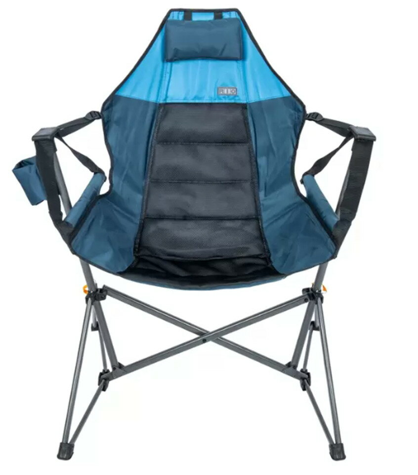 Riobrandリオブランドスイングハンモックチェア【簡単セットアップ】耐荷重136キロコンパクト、ポータブル、折りたたみ可能ドリンクホルダー付収納バッグ付耐久性のあるポリエステル生地アウトドアハンモックリオスイングチェア